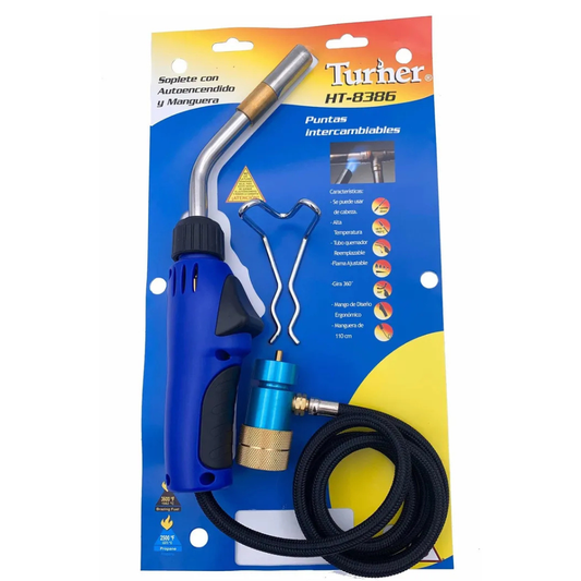 Soplete HT-8386 Boquilla Para Soldar Turner Manguera Y Autoencendido