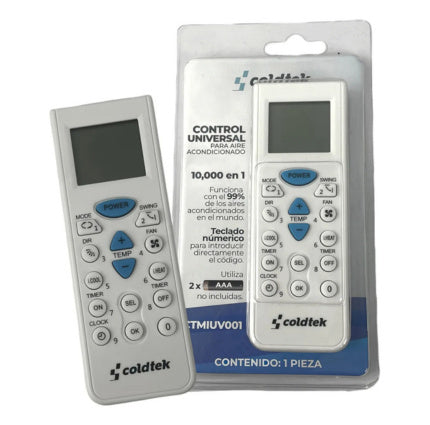 Control Universal Para Mini Split Coldtek Color Blanco