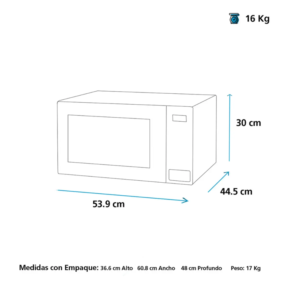Horno de Microondas GE Appliances MGE11SEJ Espejo 1.1 ft³ Electrico Cocina Plato