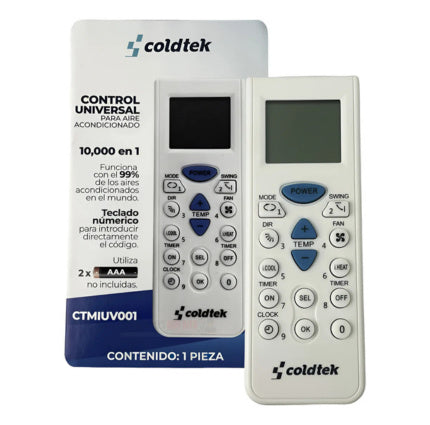Control Universal Para Mini Split Coldtek Color Blanco