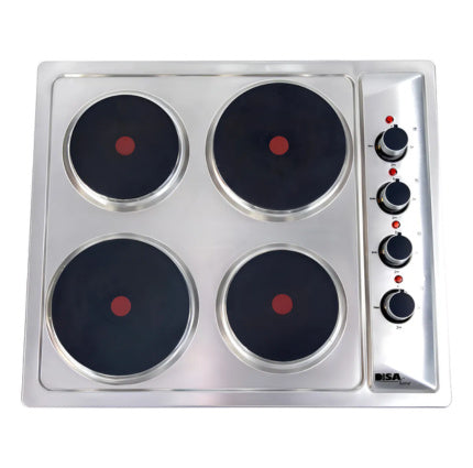Parrilla Eléctrica Empotrable 4 Quemadores 3000 W Disa Home Acero Inoxidable Plateado Plateado