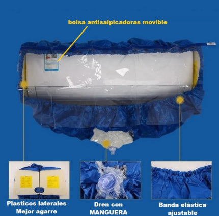 Cubierta Para Mantenimiento De Minisplit 1 A 1.5 Ton Azul