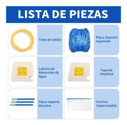 Cubierta Para Mantenimiento De Minisplit 2 A 3 Ton Azul