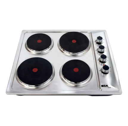Parrilla Eléctrica Empotrable 4 Quemadores 3000 W Disa Home Acero Inoxidable Plateado Plateado
