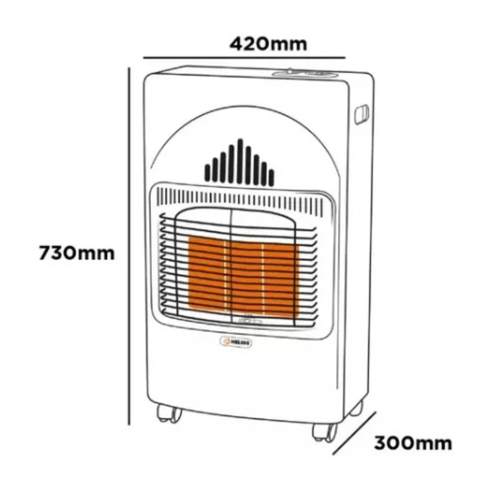 Calefactor A Gas Helios M3 Con 3 Niveles De Potencia