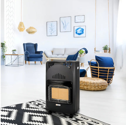 Calefactor Calentador A Gas Lp Helios M3P Portatil 3 Niveles Negro