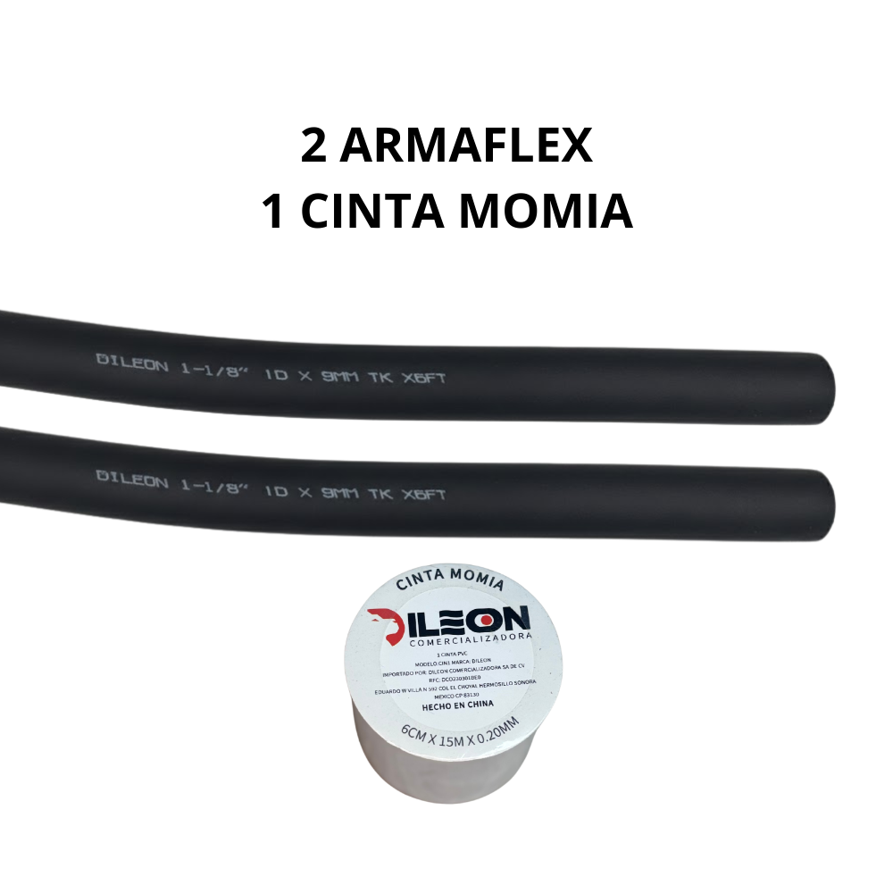 Kit De 2 Armaflex Y 1 Cinta Momia Para Mini Split