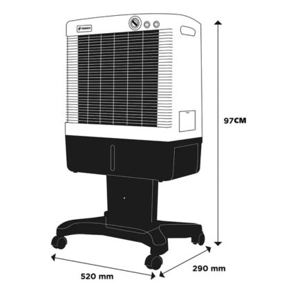 Enfriador Evaporativo F1500p-cm Potente Flujo Blanco y Gris