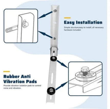 Base Soporte De Pared Para Condensador de Mini Split Hasta 2 Ton