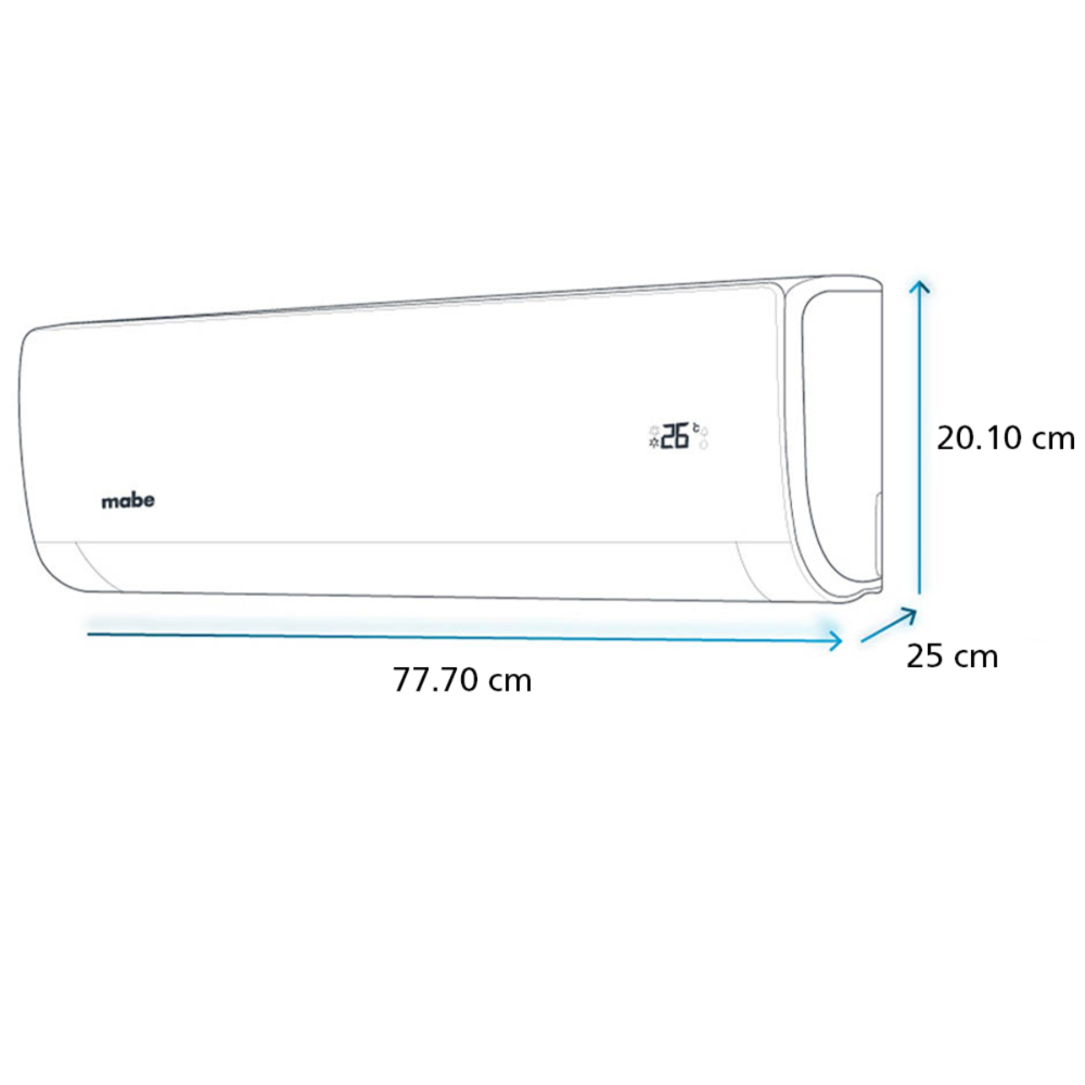 Mini Split Mabe Frio/Calor 1Ton 115V Inverter MMI12HABWCATM1