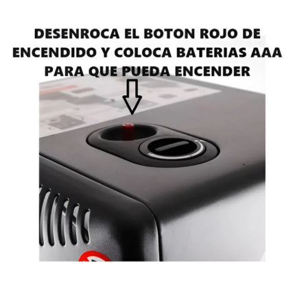 Calefactor Calentador A Gas Lp Helios M3P Portatil 3 Niveles Negro