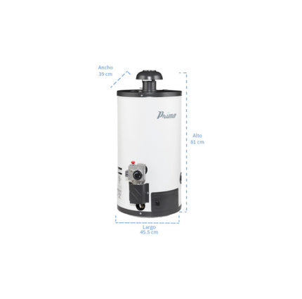 Calentador De Deposito Primo 38 L Gas LP Color Blanco