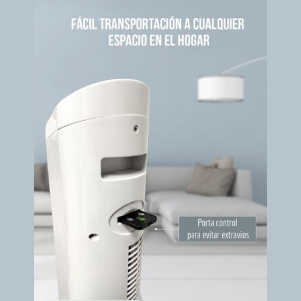 Ventilador Abanico De Torre 36 Con Control Blanco Enfriador