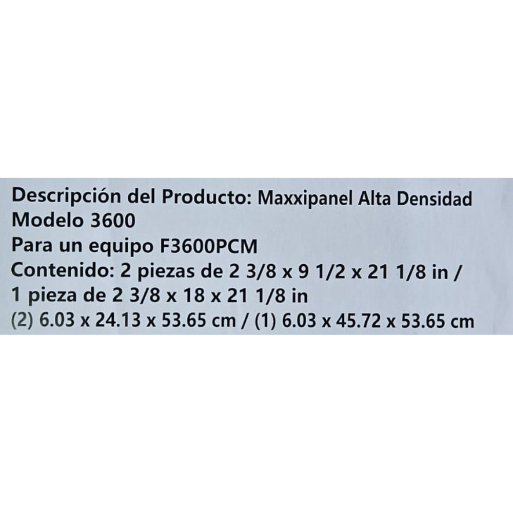 Maxxipanel De Celulosa Filtro De Cooler Frikko F3600p-cm y PTC3600