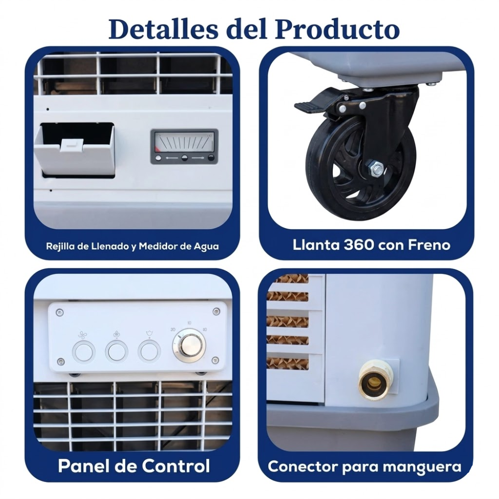 Cooler Enfriador Evaporativo Practicool PTC12000 Gris