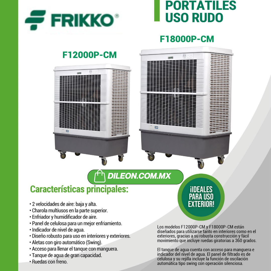 Cooler Evaporativo Portátil Frikko F12000-cm Color Blanco Blanco
