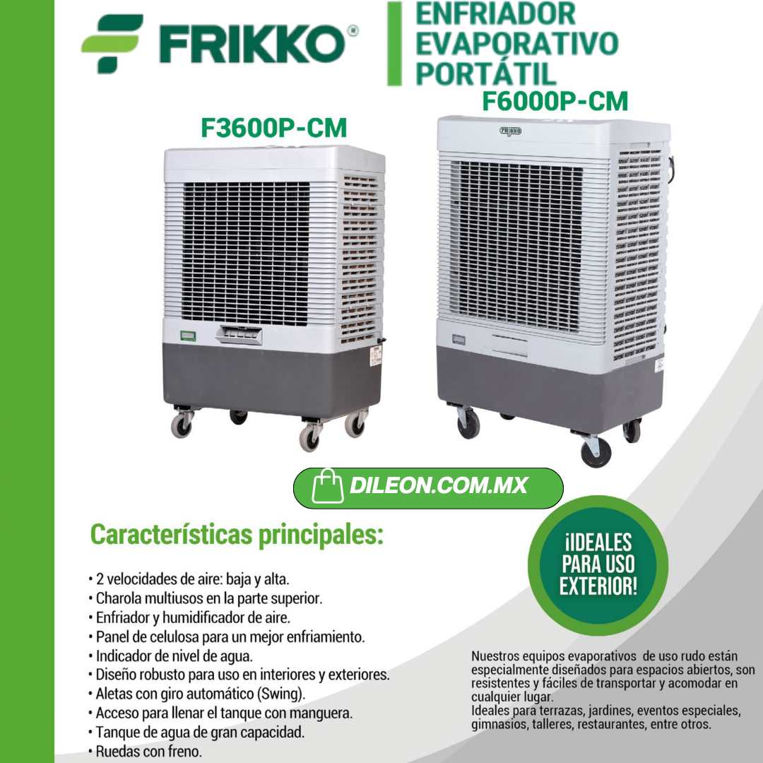 Enfriador Evaporativo Portátil Frikko F6000p-cm (60L)